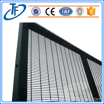 Black coated high security fencing